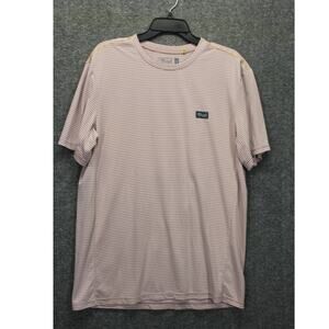 Marsh Wear T Shirt Mens Large Red Striped Performance Outdoor